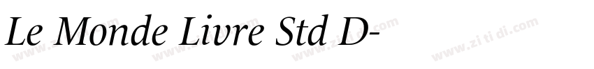 Le Monde Livre Std D字体转换